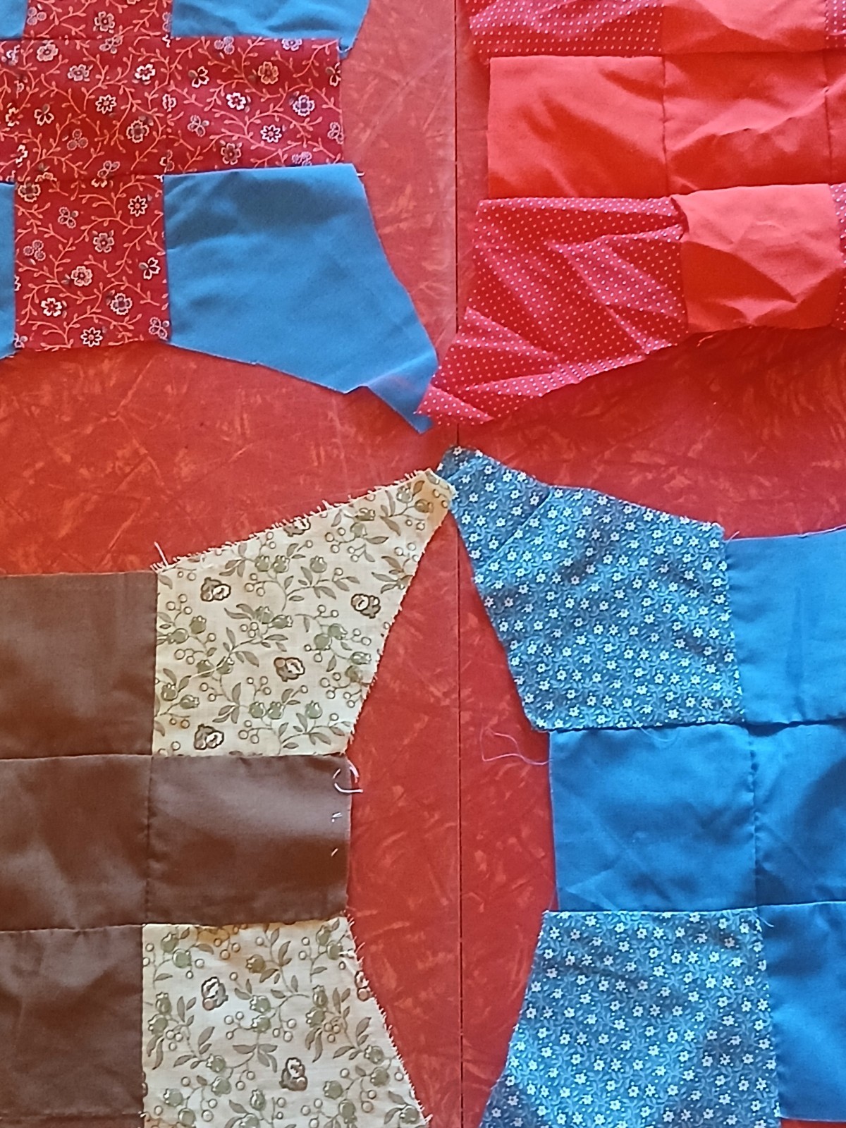 Lot Of Vintage Quilt Blocks Hand Sewn Unfinished