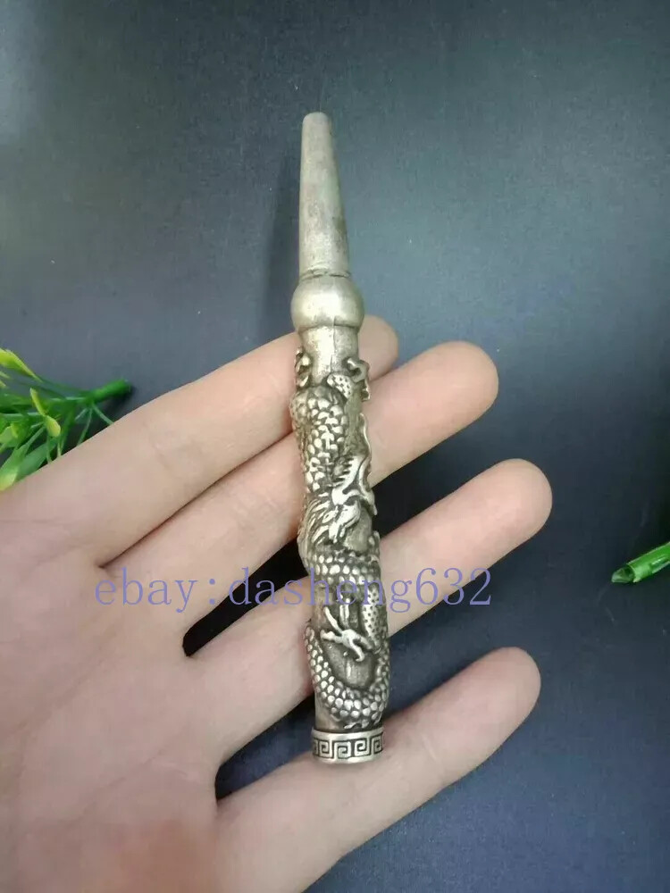 Old Chinese Hand-Carved Dragon Cigarette Holder Smoking Tools Hot