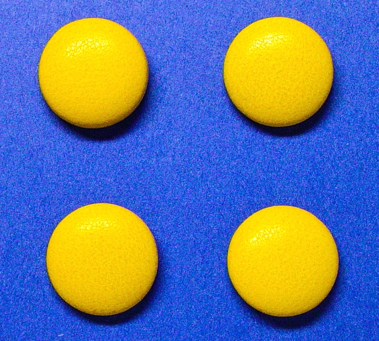 4 pcs MADE IN USA 21 mm genuine yellow leather jacket coat buttons, metal loop