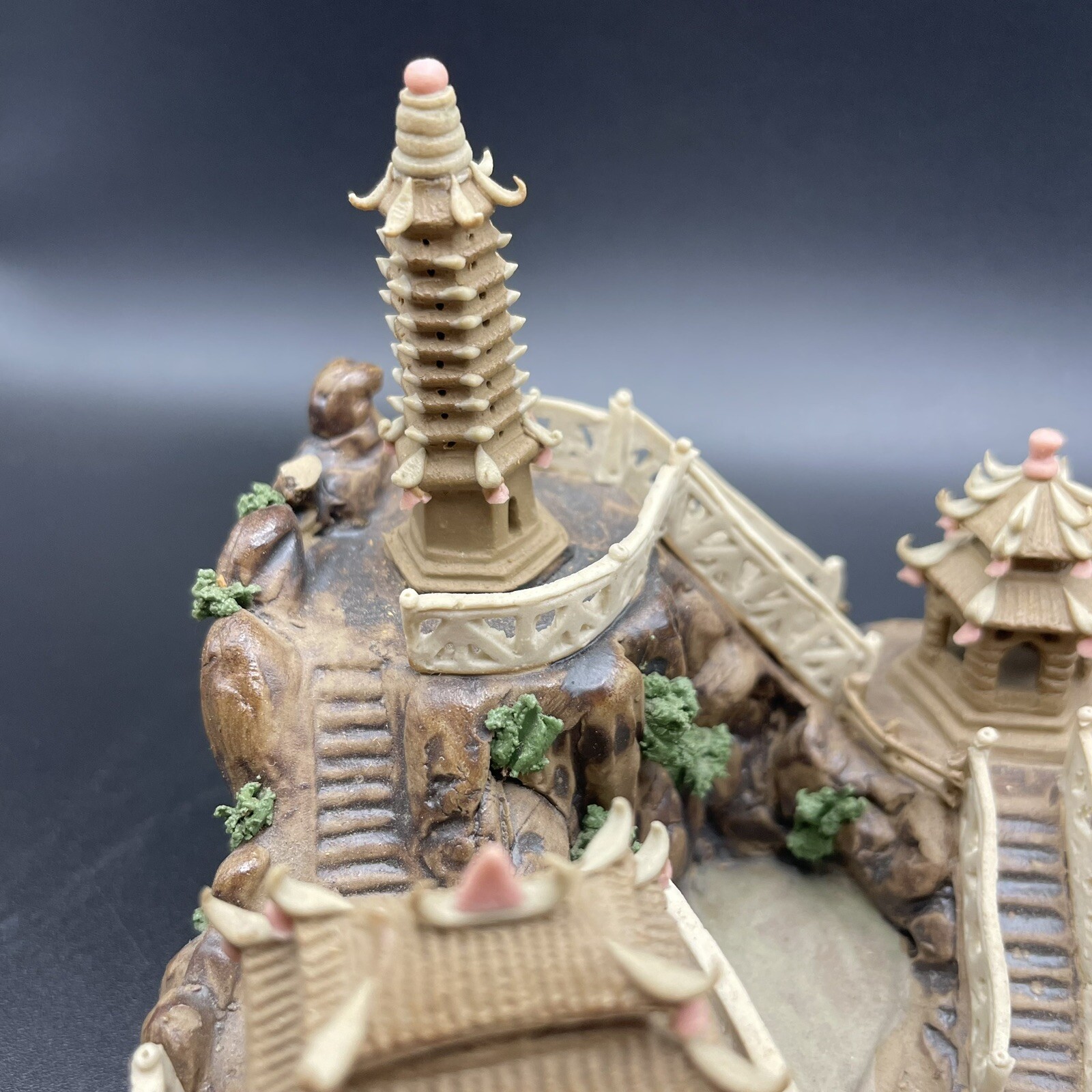 Bonsai Diorama Asian Scene- Mud/ Clay Material 5.5” x 3” x 3.25”