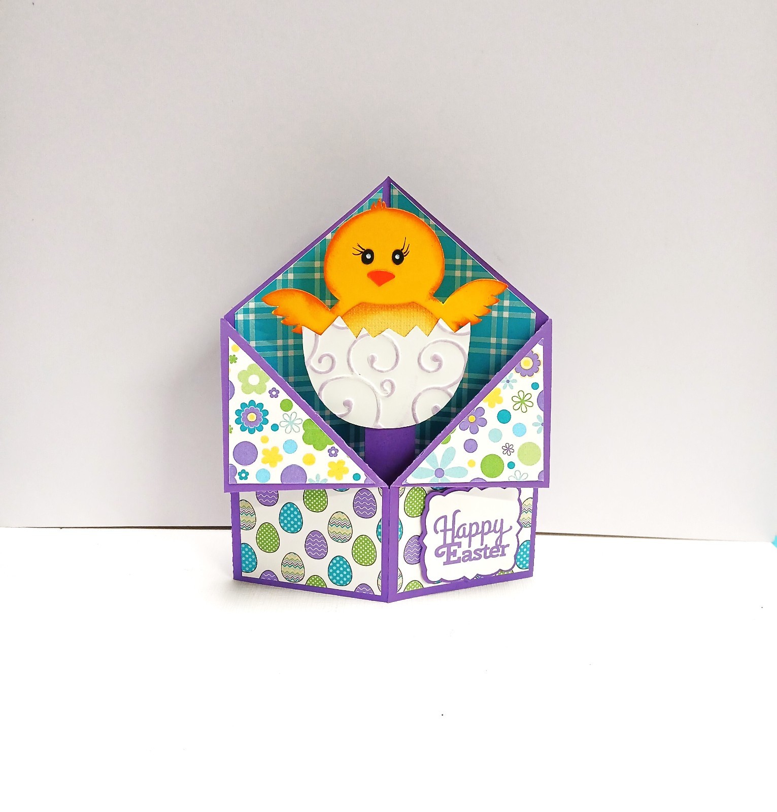 Premium card kit Hatching Chick Easter Tuxedo style Total 4 cards / envelopes