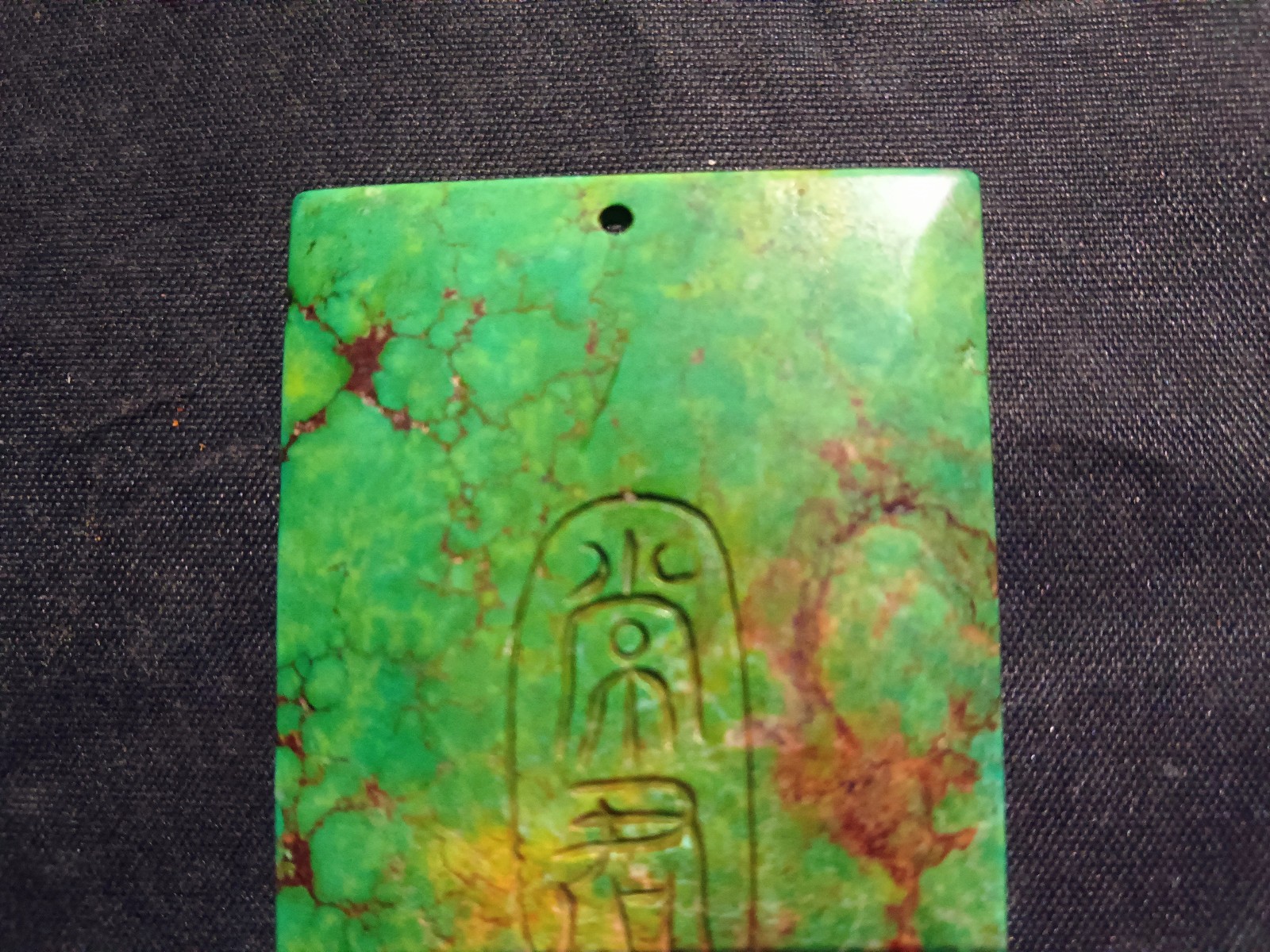 Good Quality Chinese Old Turquoise Hand Carved *KwanYin* Pendant