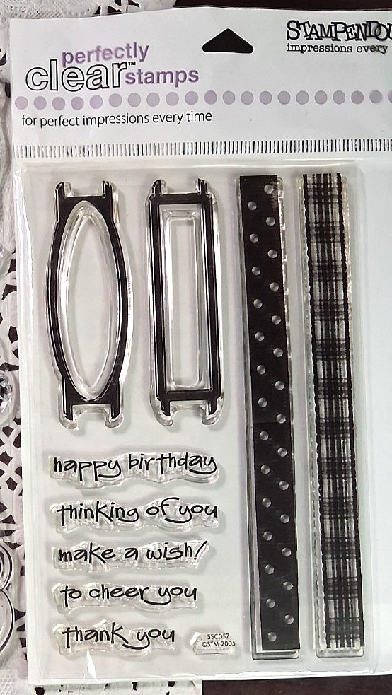 NEW STAMPENDOUS PERFECTLY CLEAR STAMP RIBBON SLIDERS SSC057