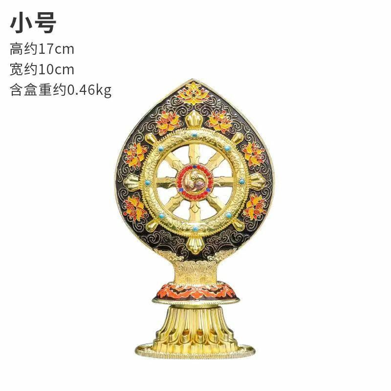17CM China Collection Alloy Sculpture FengShui Model Statue Great Falun Ornament