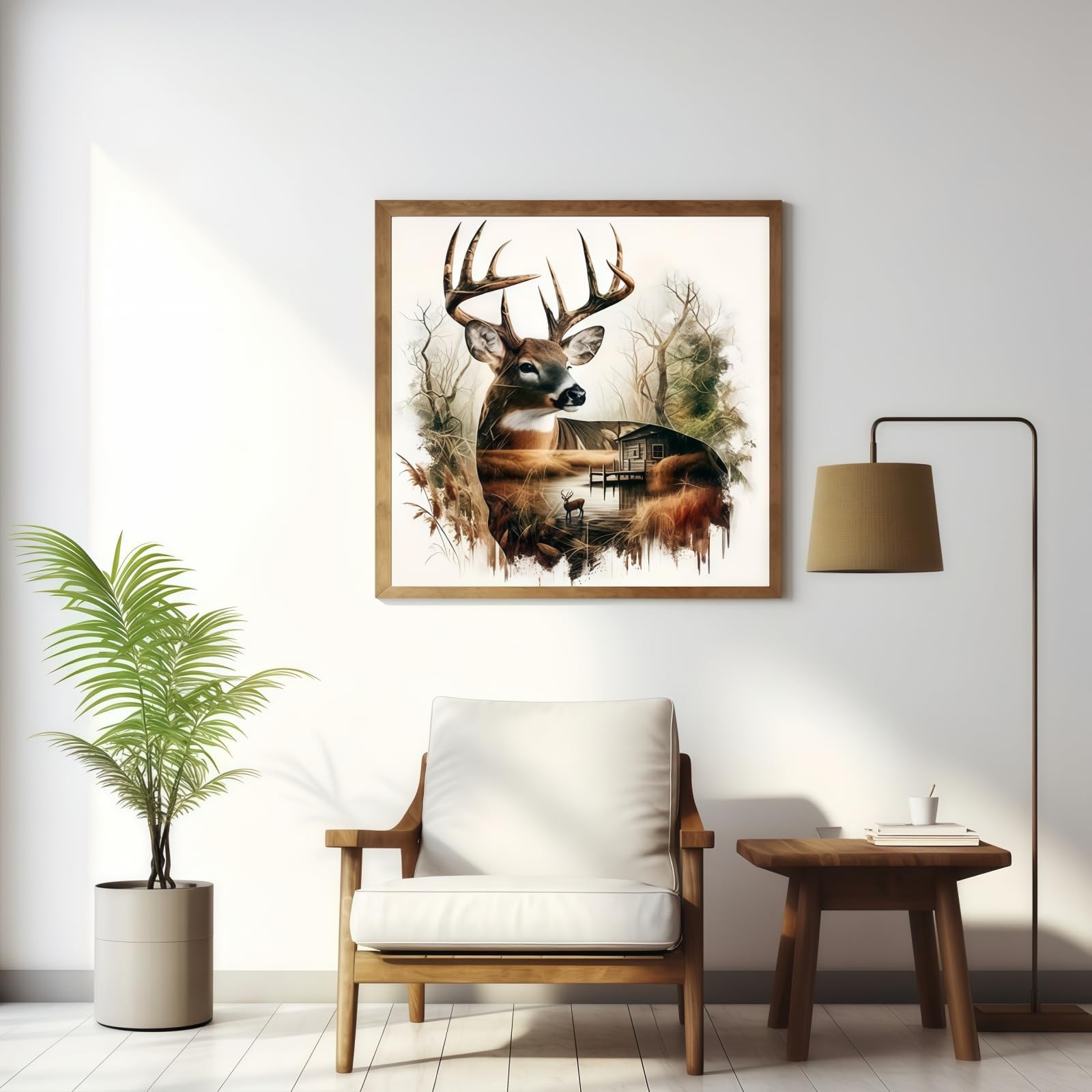 JYXSJYYD 5D DIY Deer Diamond Art Kits for 13.8×13.8 inches, KM225