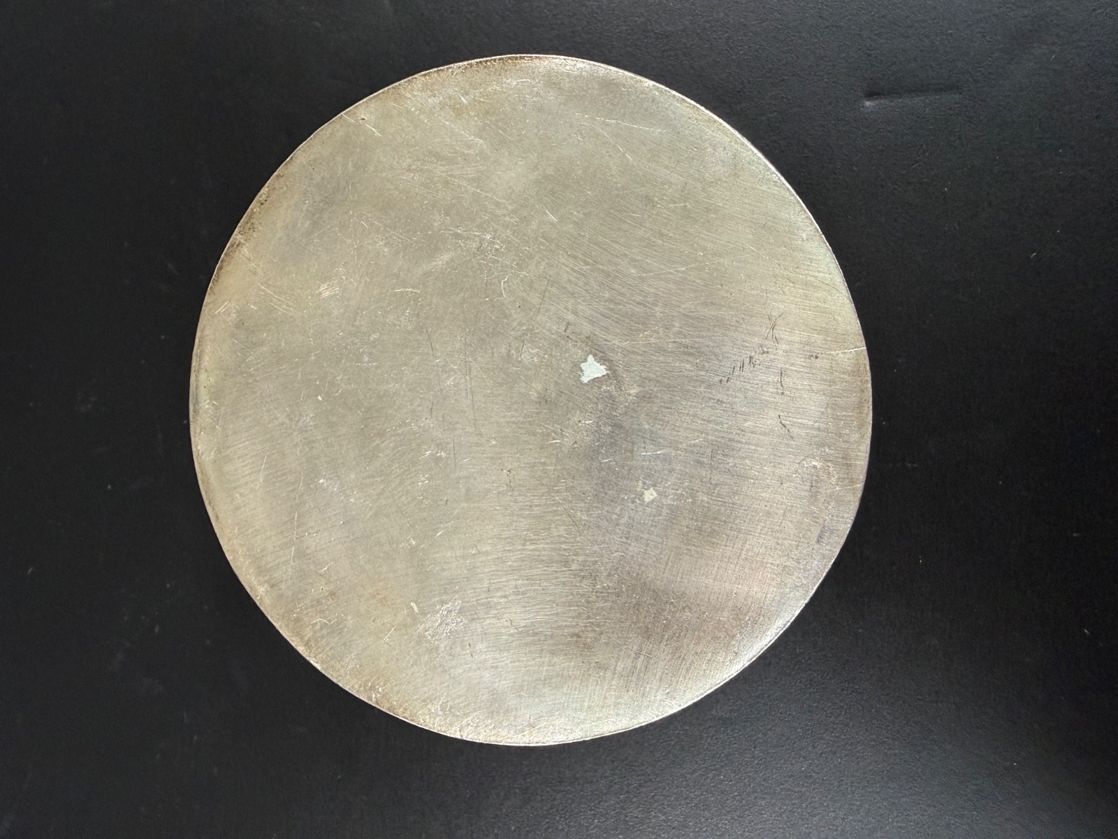 Vintage Chinese Asian Silver Plate Chased Repousse Pill Make Up Powder Box