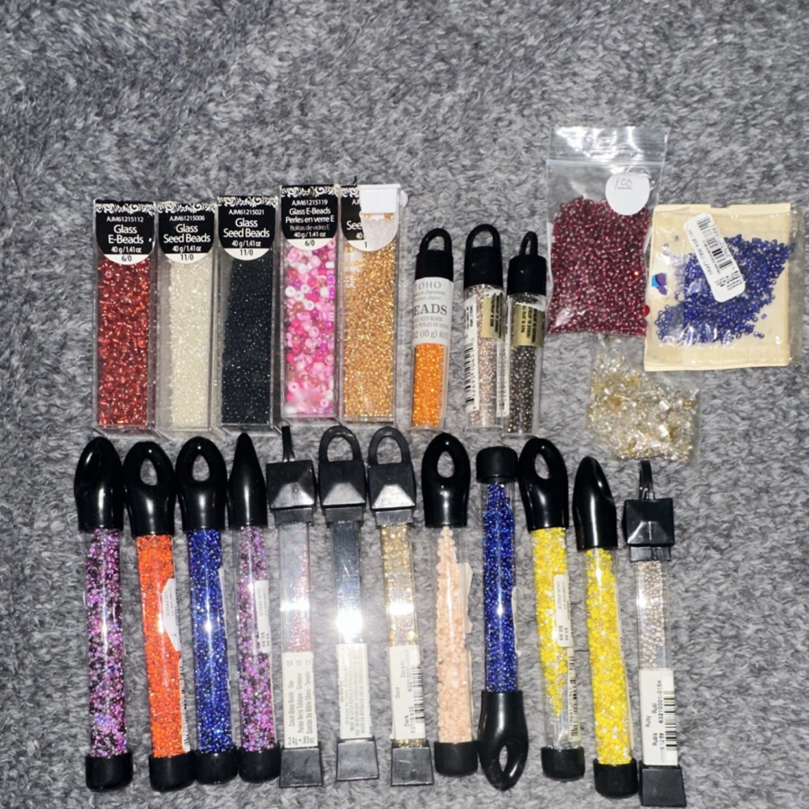 TOHO Glass Seed Cylinder Round Beads Multicolor 6/0 11/0 Assorted Jewelry Lot