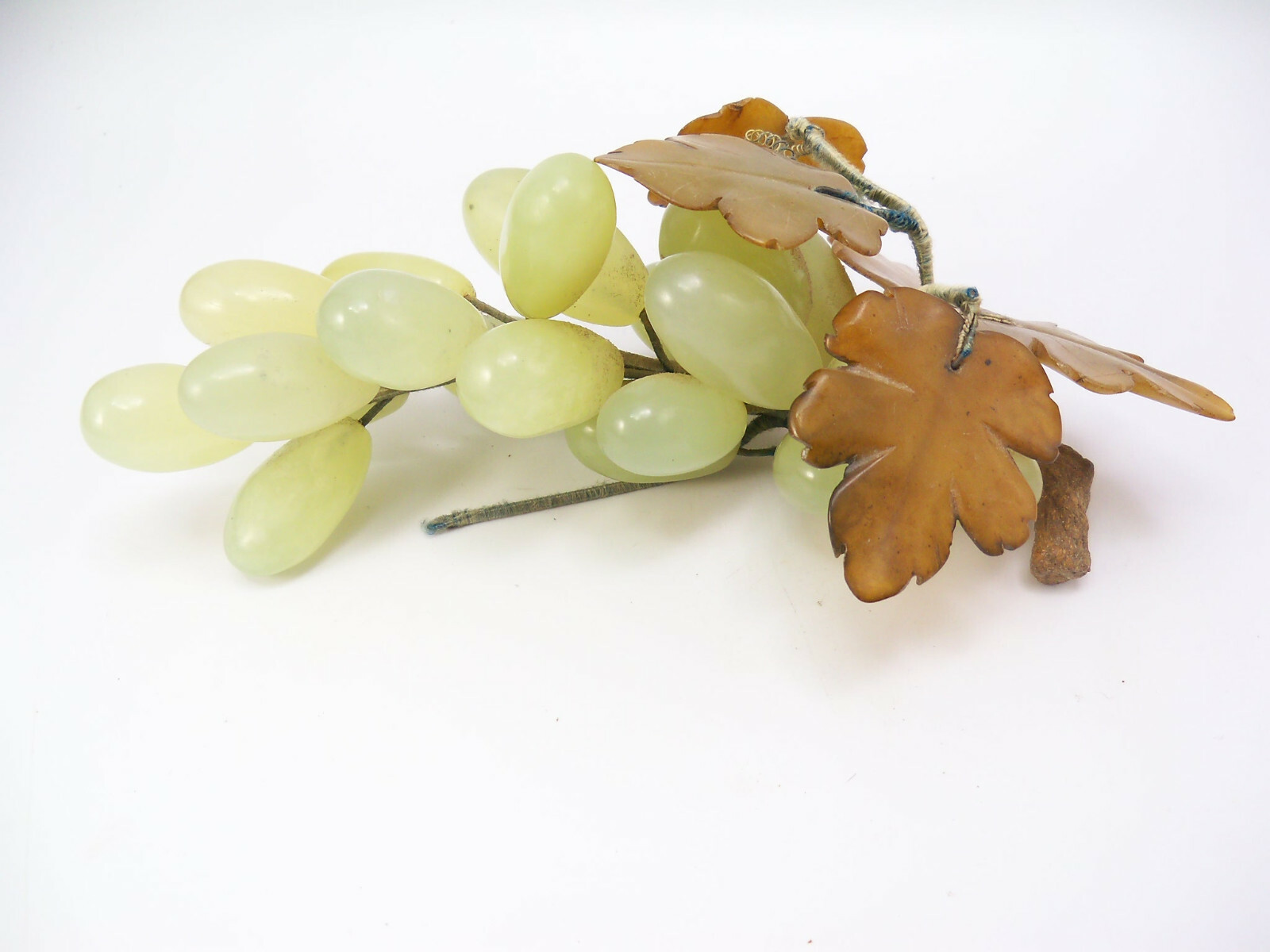 Vintage Chinese Light Green Jade Grapes