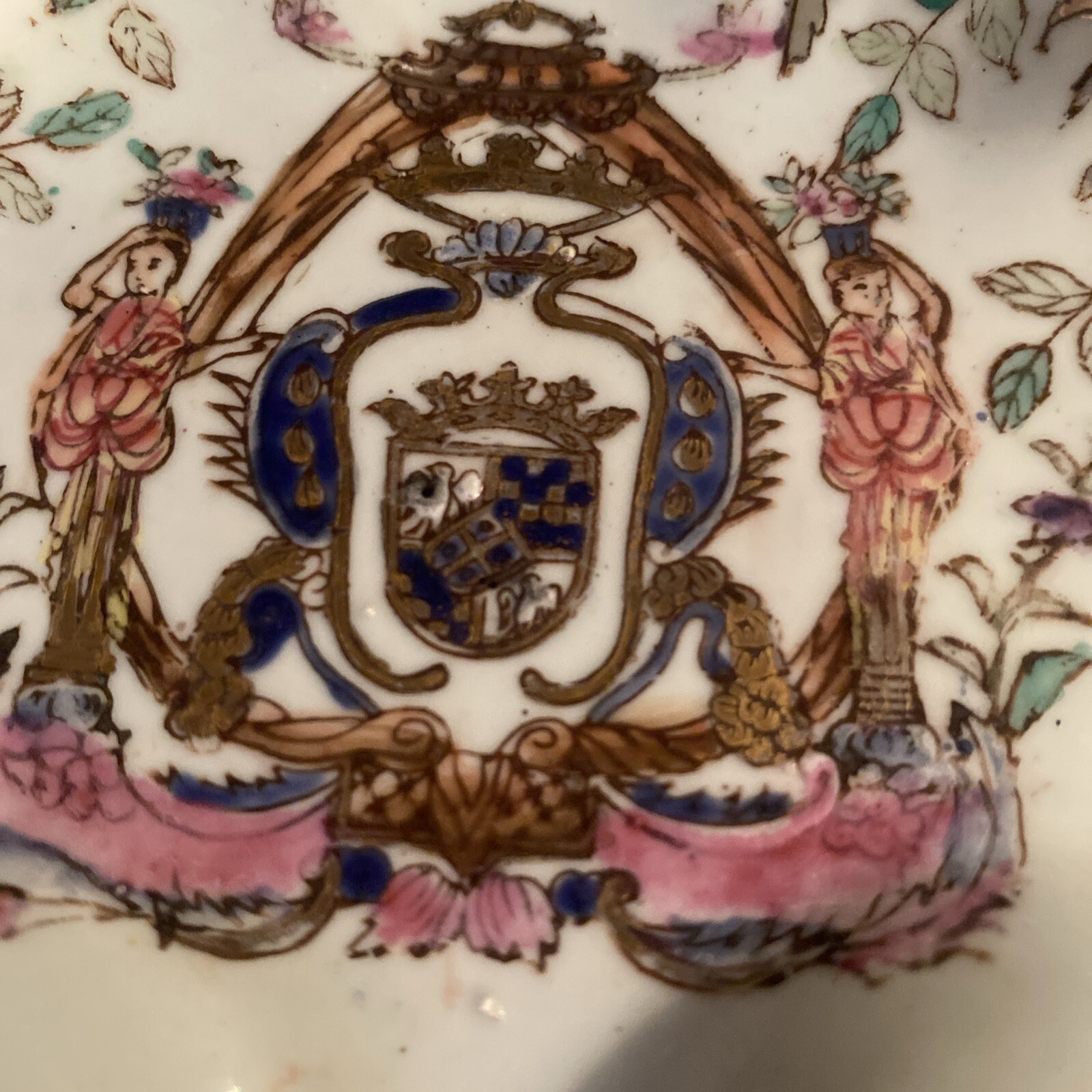 Antique Yong Sheng Armory Trinket Dish Serving Plate Card Tray