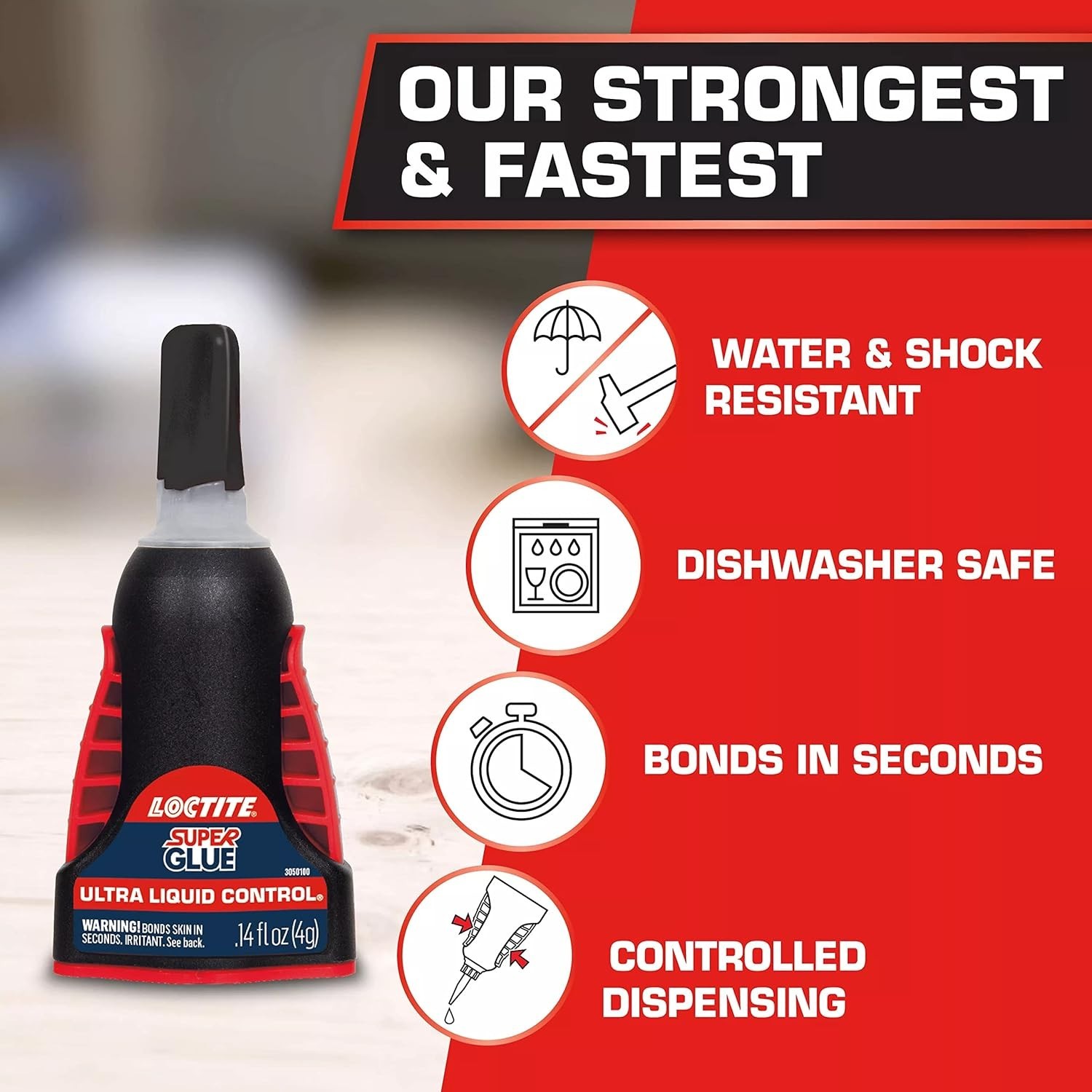 Ultra Liquid Control Super Glue 0.14 oz – Fast, Strong Adhesive for All Surfaces