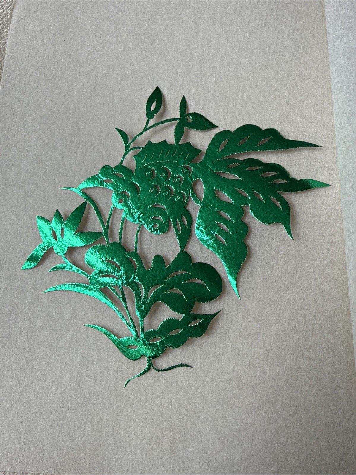 Vtg 10 pc Lot Set Paper Cut Out Folk Art Artwork Chinese ~4×4