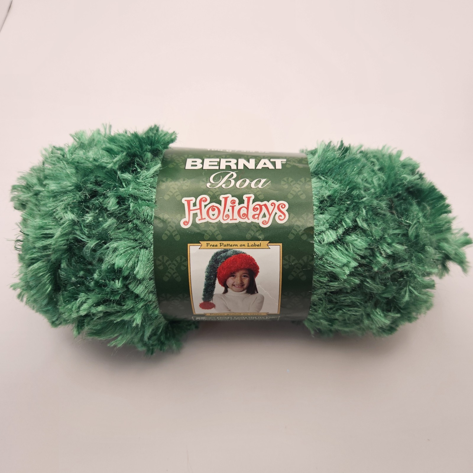 BERNAT Boa Holidays Yarn – Holly Green 3.5oz New Single Unit