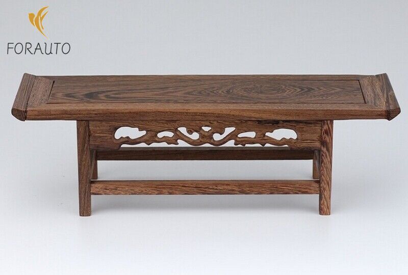 Long Wenge Wood Display Stand Rack Shelf Vase Bonsai Buddha Statue Base Decor