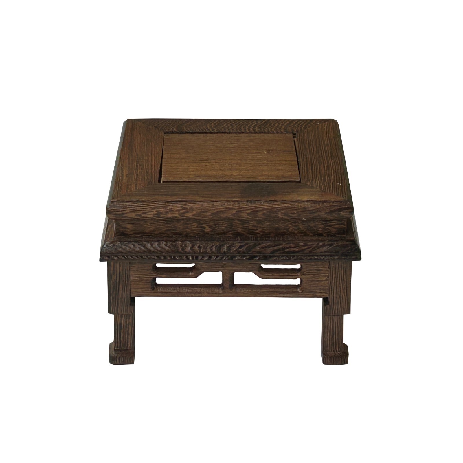 4.75″ Light Brown Feather Pattern Square Wood Display Stand Riser ws4217