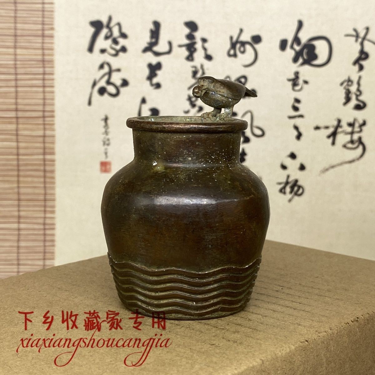 Alloy Crow Figurine Retro Vase Multi use Desktop Art Decor Incense Holder Gift