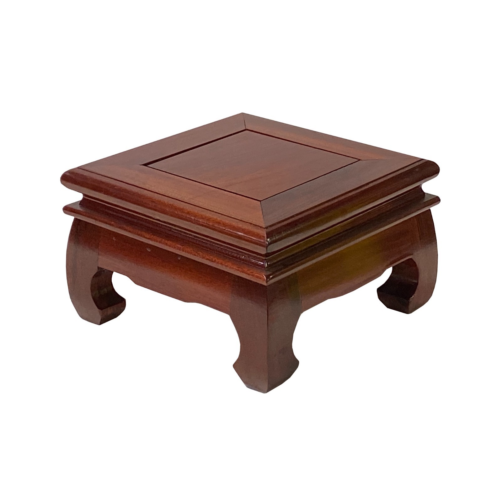 7.25″ Light Brown Curve Legs Square Wood Display Stand Riser ws4884A