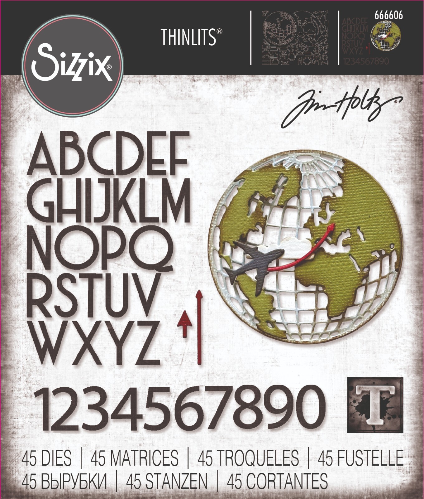 Tim Holtz “VAULT WORLD TRAVEL” Sizzix Thinlits Cutting Dies Spring 2024