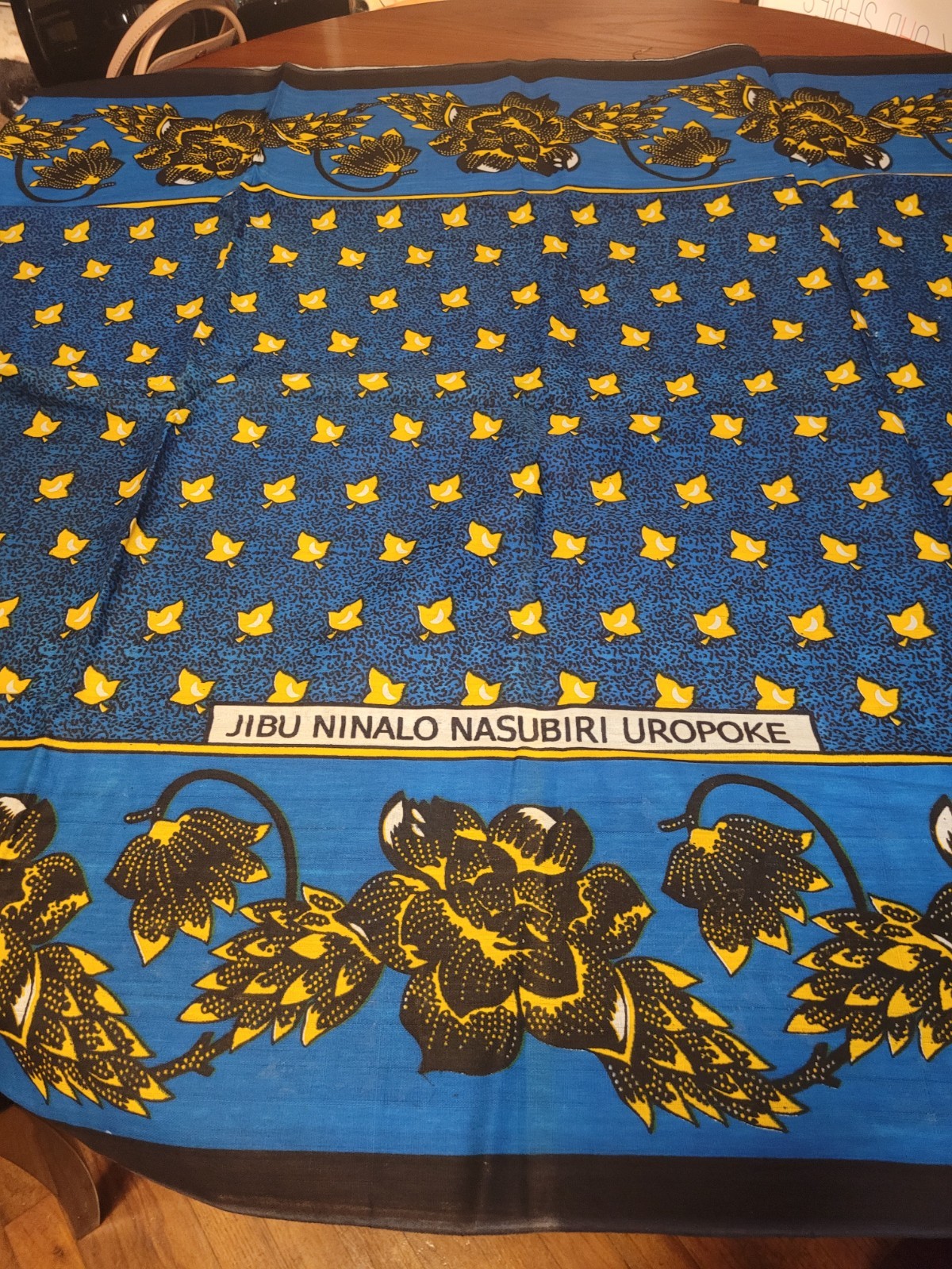 Real African Wax Block Print Fabric Hi Tech Target 2 Yds 100% Cotton Multicolor