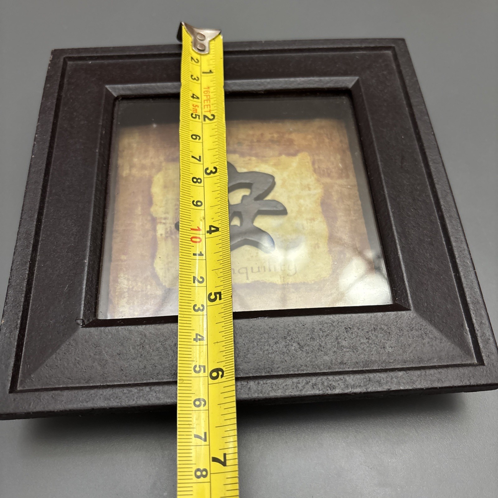 Chinese Shadow Box Art Framed Prosperity Harmony & Tranquility Asian Home Decor