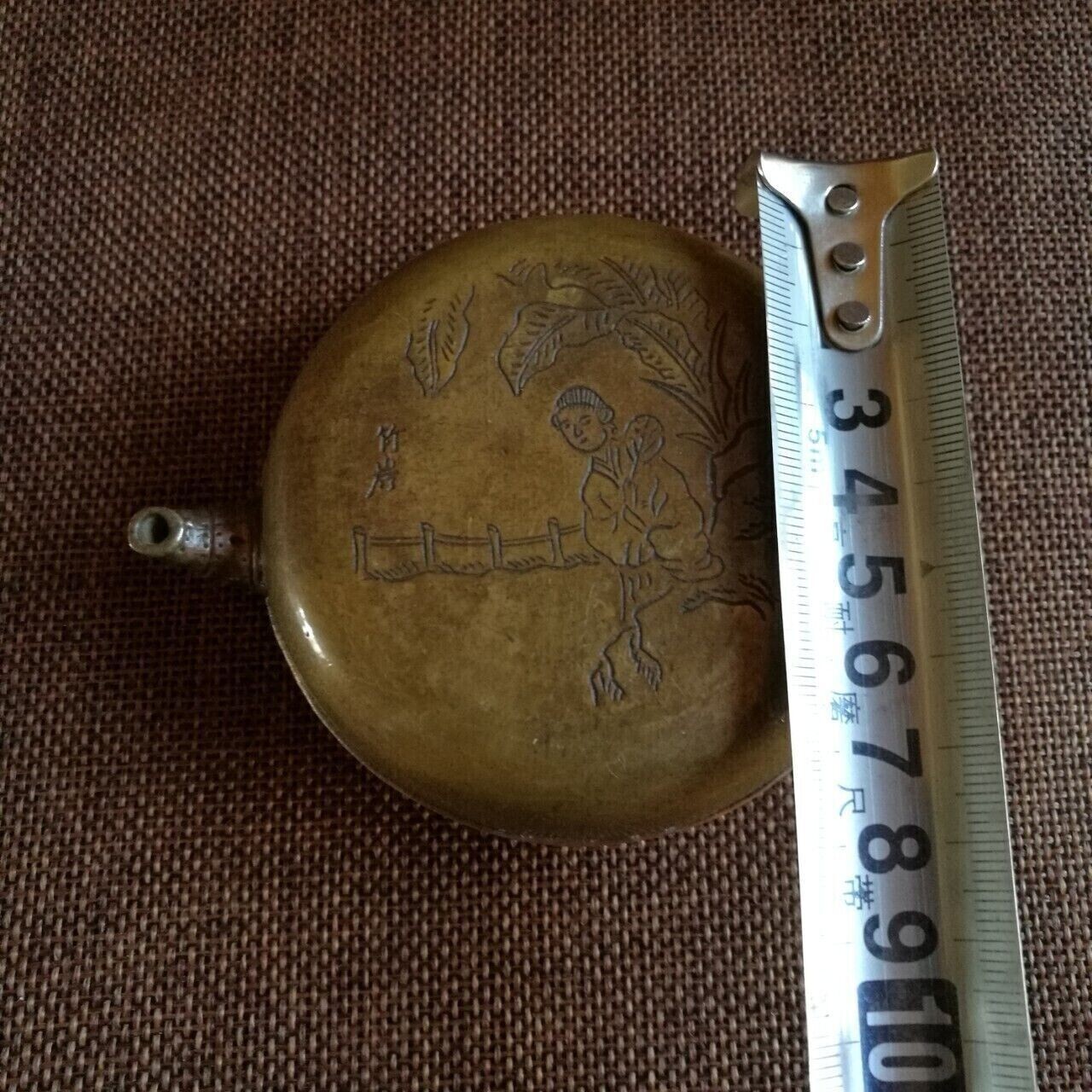 Chinese Antique Brass Water Drop Pot “荣宝斋” Inkstone Drop