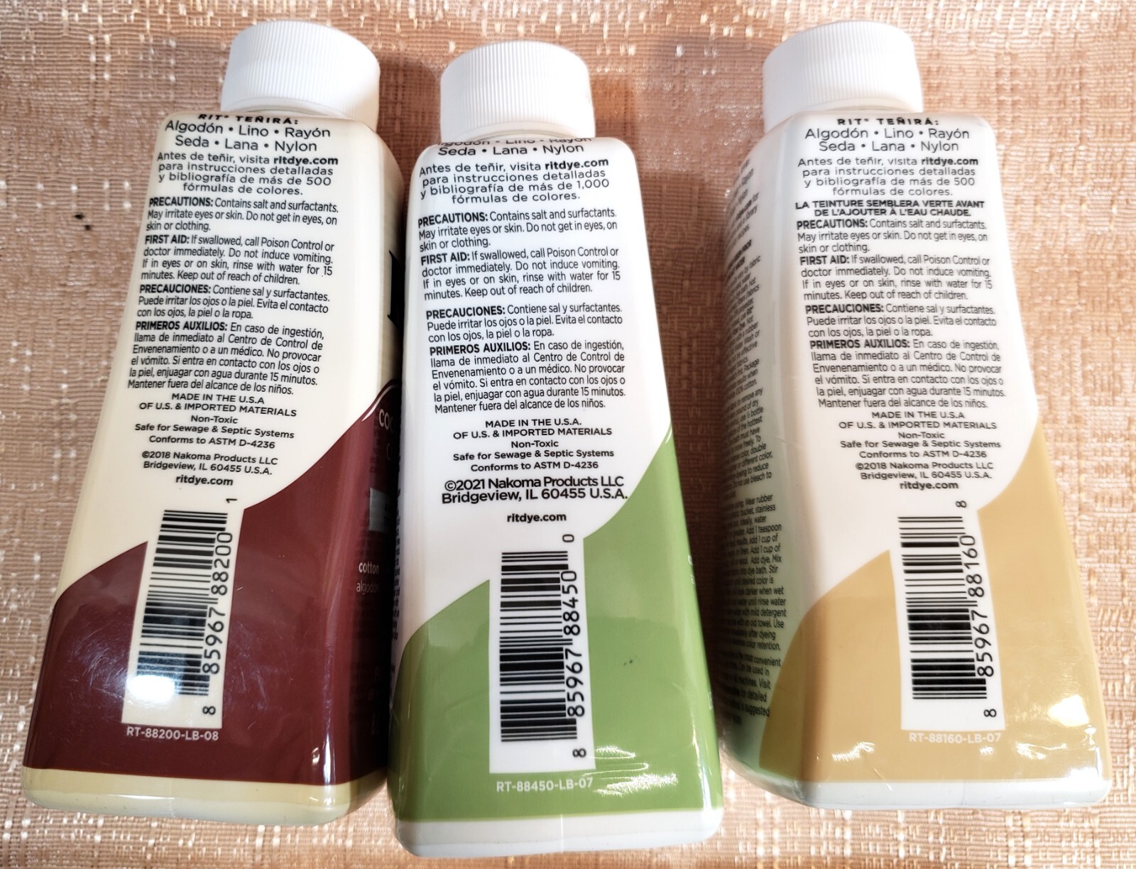 8 New Rit Dye & Tulip One-Step Tie Dye Kit 3 X 8oz Bottles, 5 x 1-1/8 oz boxes