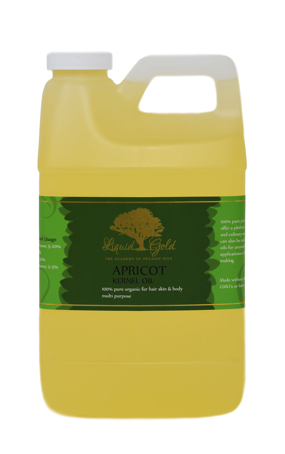 64 oz Premium Apricot Kernel Oil Natural Moisturizer for Beautiful Hair & Skin