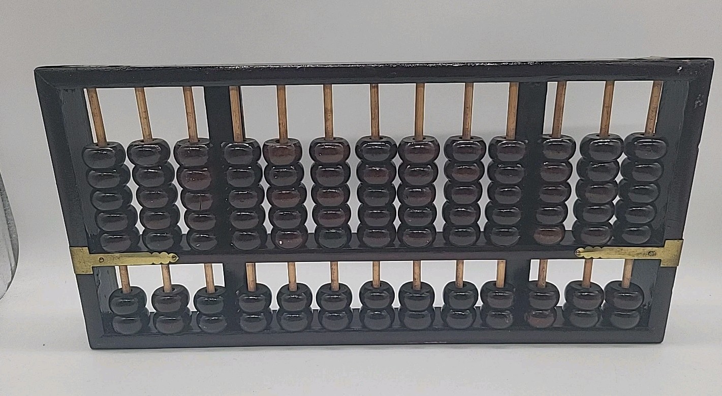 VINTAGE PEONY BRAND ABACUS WOOD & BRASS PEOPLE’S REPUBLIC OF CHINA – SEE PHOTOS