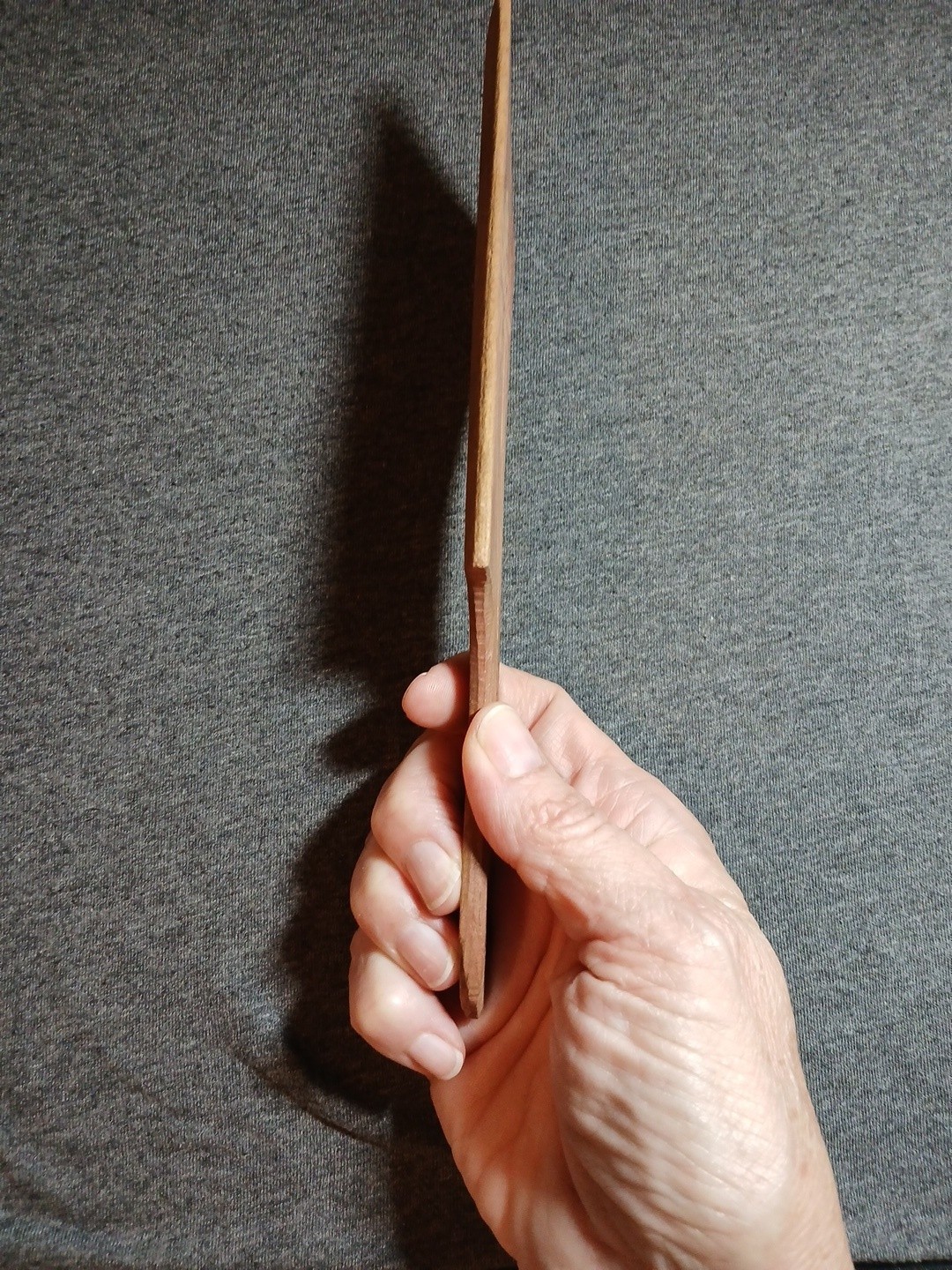 Vintage CHINESE WOOD MEAT CLEAVER. DECORATIVE WALL HANGER. CARVED. 9 In
