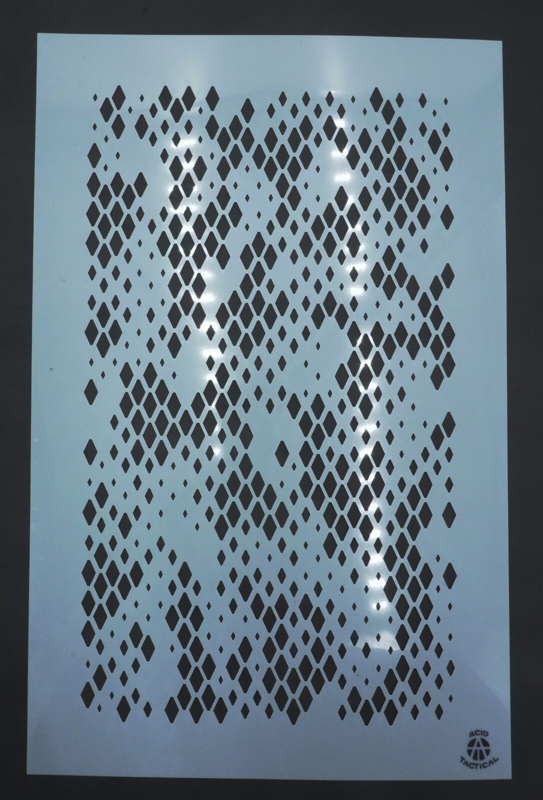 2 PACK Mylar Camouflage Stencils DIY Rifle Gun Airbrush Paint Mask Diamond CAMO