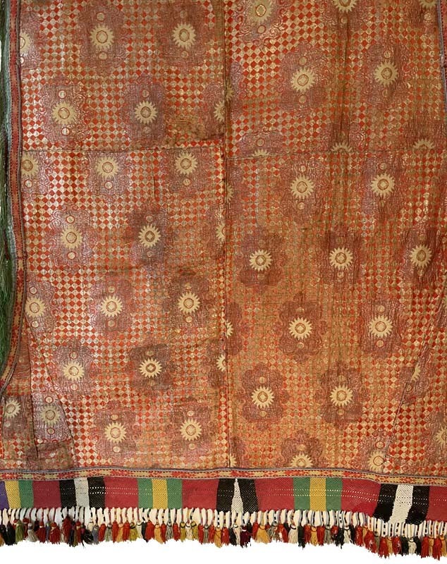 OLD CENTRAL ASIAN UZBEK LAKAI FESTIVE BROCADE HORSE COVER
