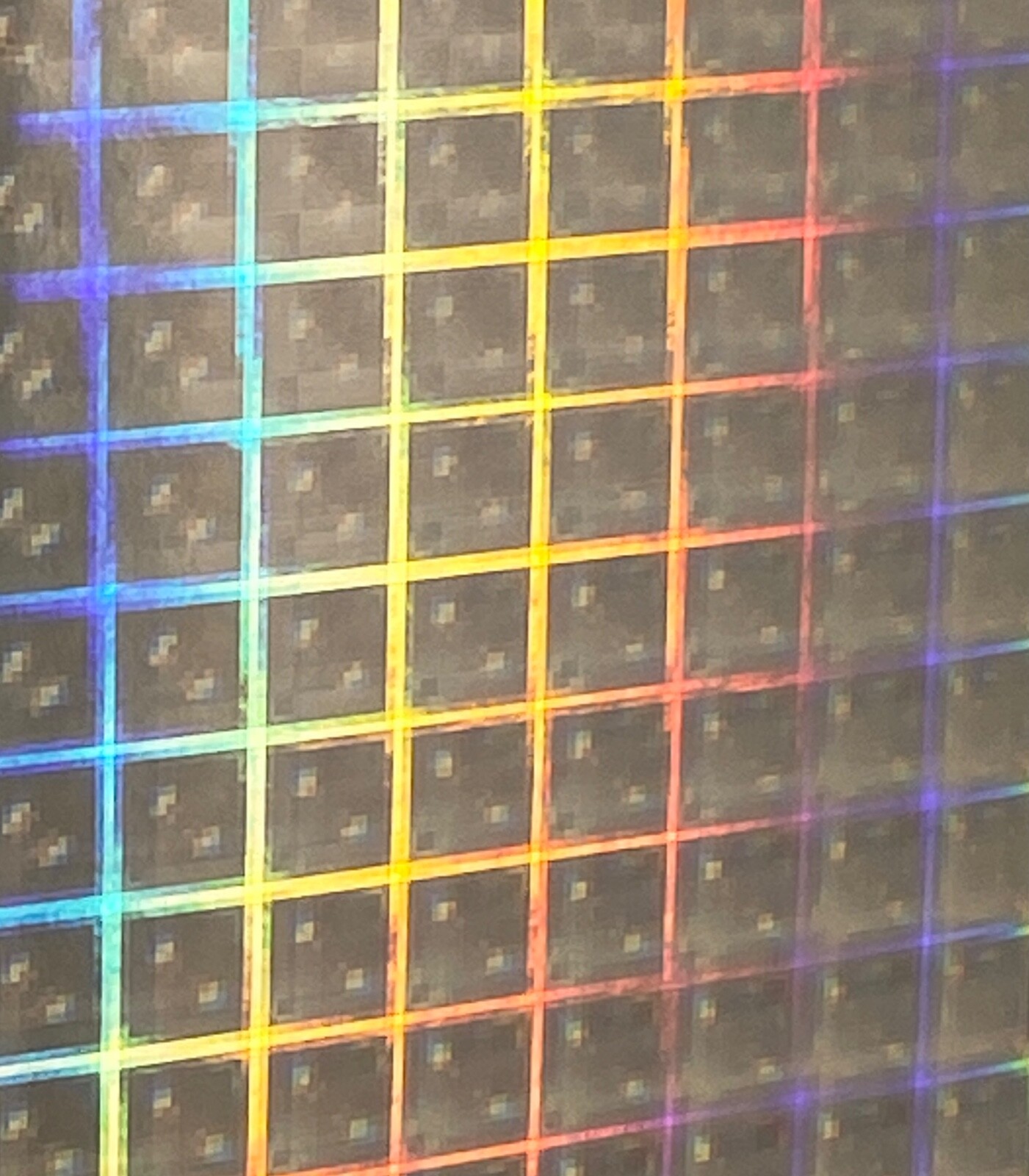 HYPERPLAID Holographic Sign Vinyl, Pick Your Color and Sizes, Plaid Pattern