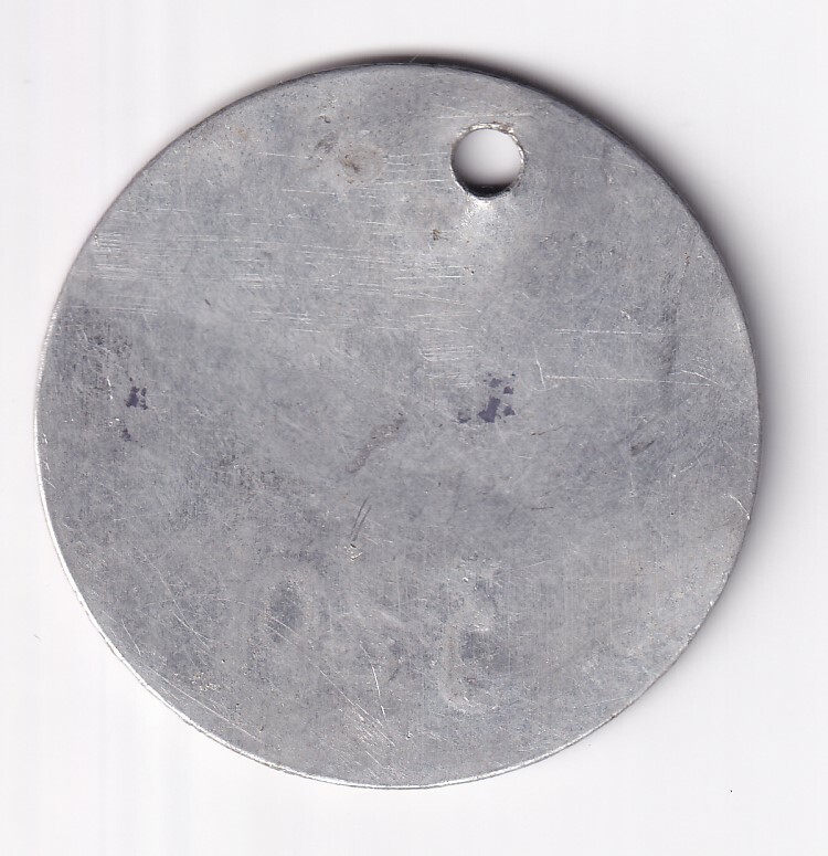 UNDATED CHINESE BLACK CIRCULAR MEDALLION #349 1-3/4 INCH DIAM