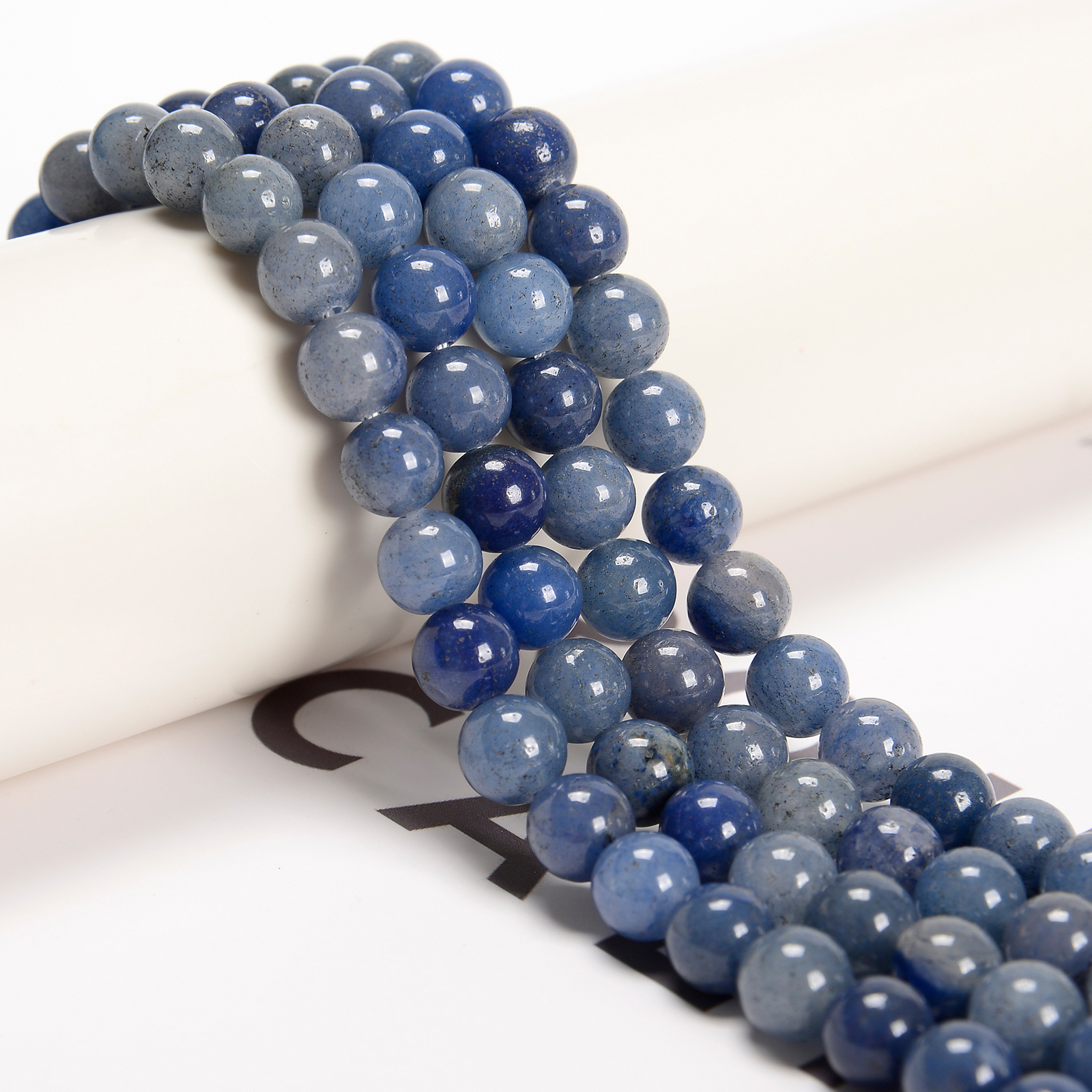 Blue Aventurine Smooth Round Beads 4mm 6mm 8mm 10mm 15.5″ Strand