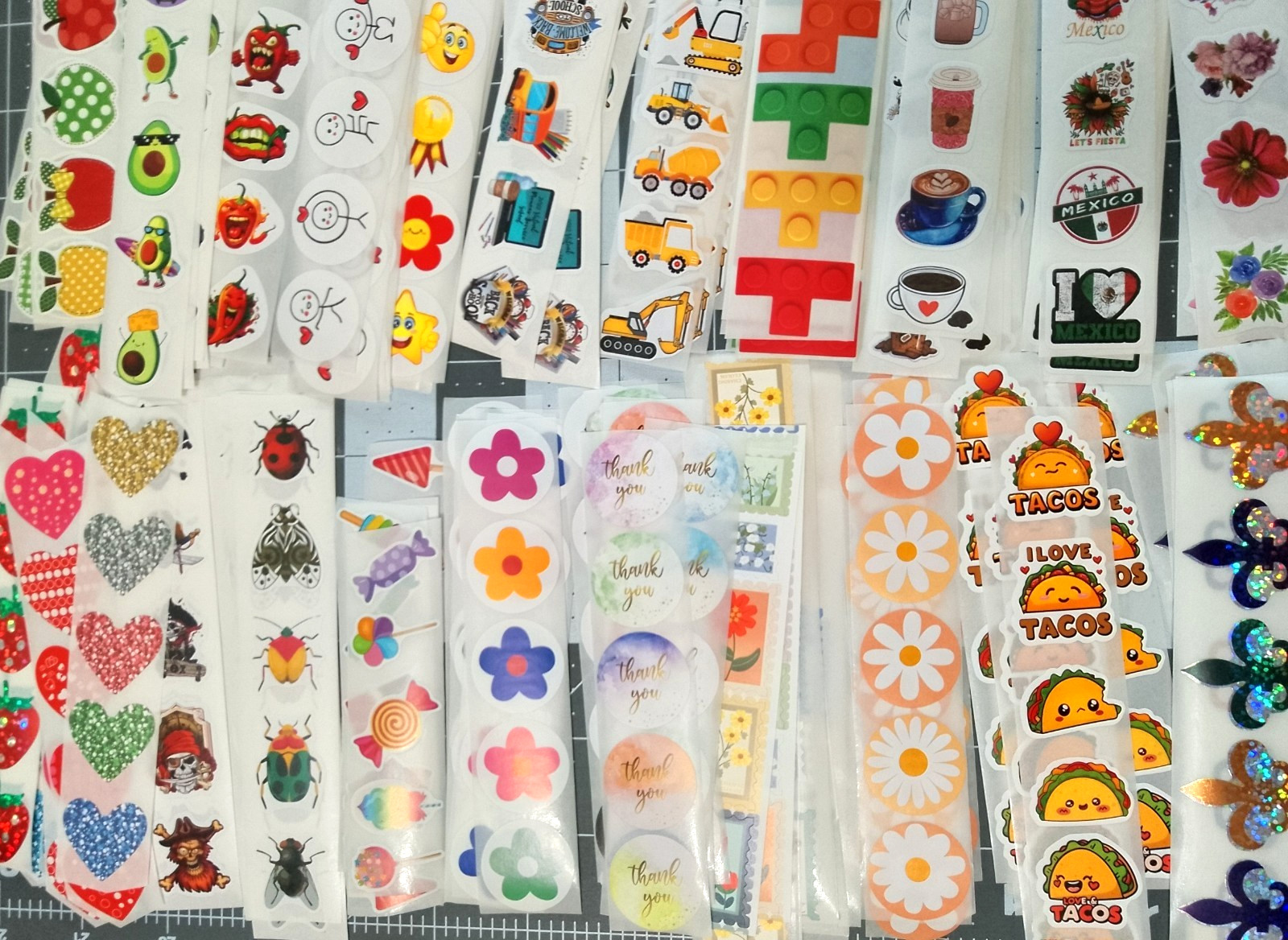 50 Pk Random Pick Stickers/Scrapbooking/Crafts/Journals/Diary/Most are 1 inch