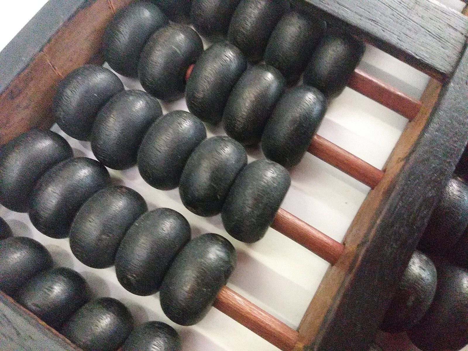 Vintage Wood Abacus 9 x 5 – 11 rows Chinese Brass Wood VINTAGE