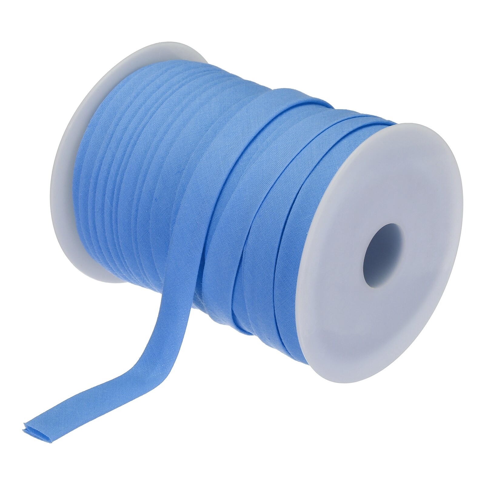 1/2 Inch Double Fold Bias Tape Continuous Bulk Bias Tape (Blue 55 Yards)