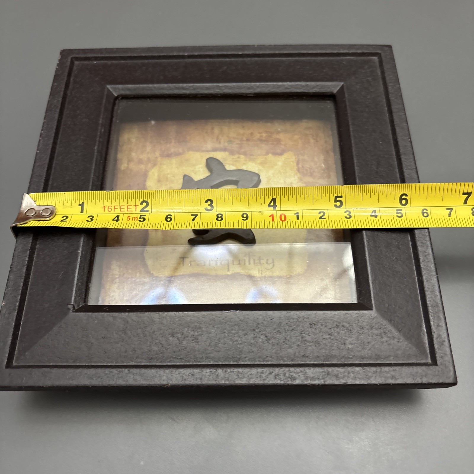 Chinese Shadow Box Art Framed Prosperity Harmony & Tranquility Asian Home Decor