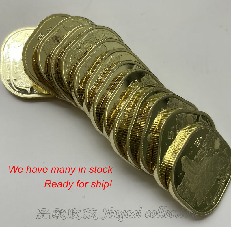 2x Newest 2020 China Wu Yi Mountain 5 Yuan Commemorative Coin Brass Alloy RMB