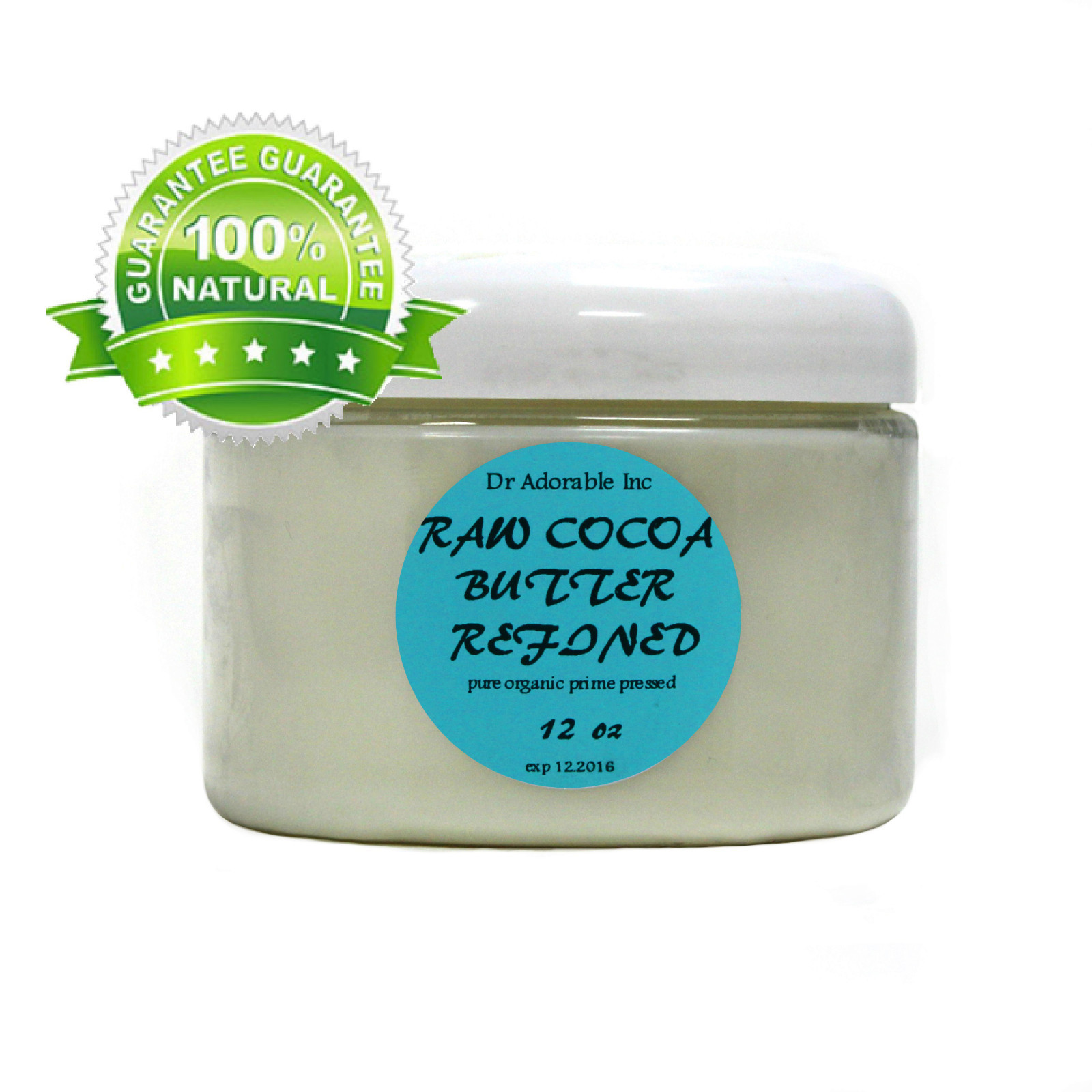 Pure Refined Cocoa Butter Cold Pressed Organic 2 oz 4 oz 8 oz 12 oz up to 12 Lb