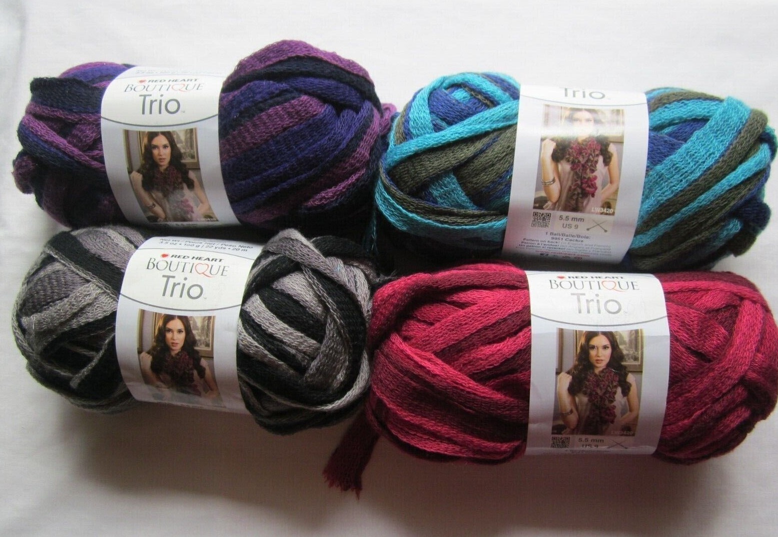 Red Heart Boutique Trio Yarn-3.5 oz.-YOU CHOOSE THE COLOR