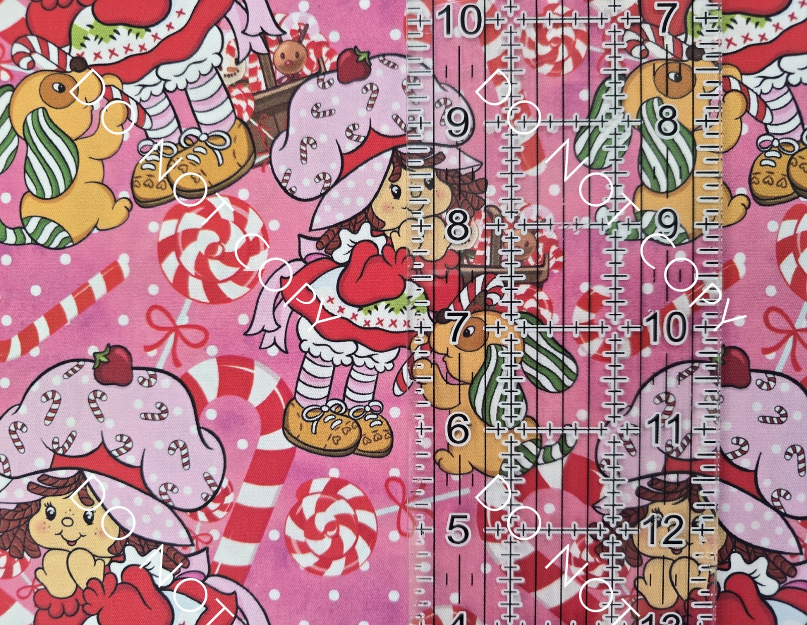 Custom 100% Cotton Woven Fabric Berry Girl Peppermint By The 1/4 Yard 9×56