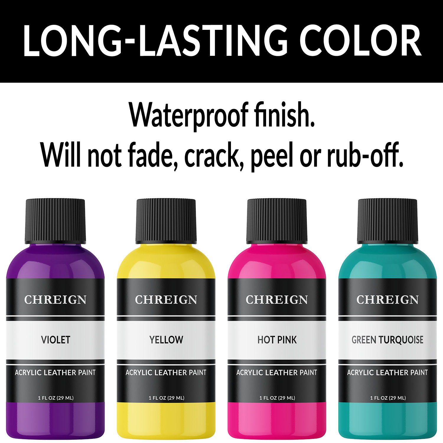Chreign Acrylic Leather Paint White – Paint Custom Shoes Sneakers Bags 1 oz.