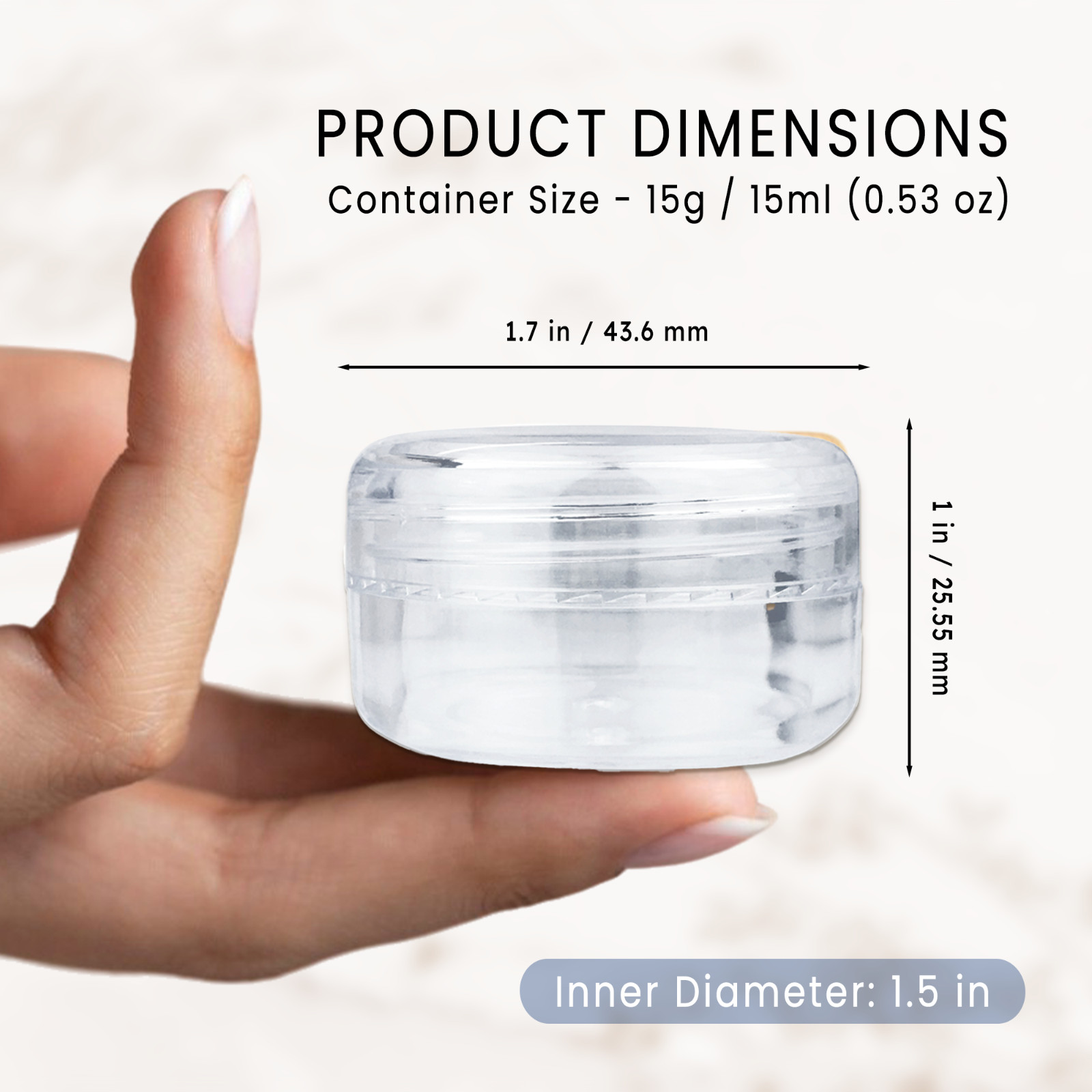 240 Pieces 15 Gram/15ML High Quality Lotion Cream Cosmetic Sample Jar Containers