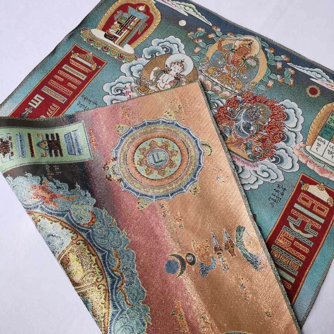 36″Tibet Tibetan Cloth Silk Mandala 9 Palace Eight Diagrams Tangka Thangka 8531