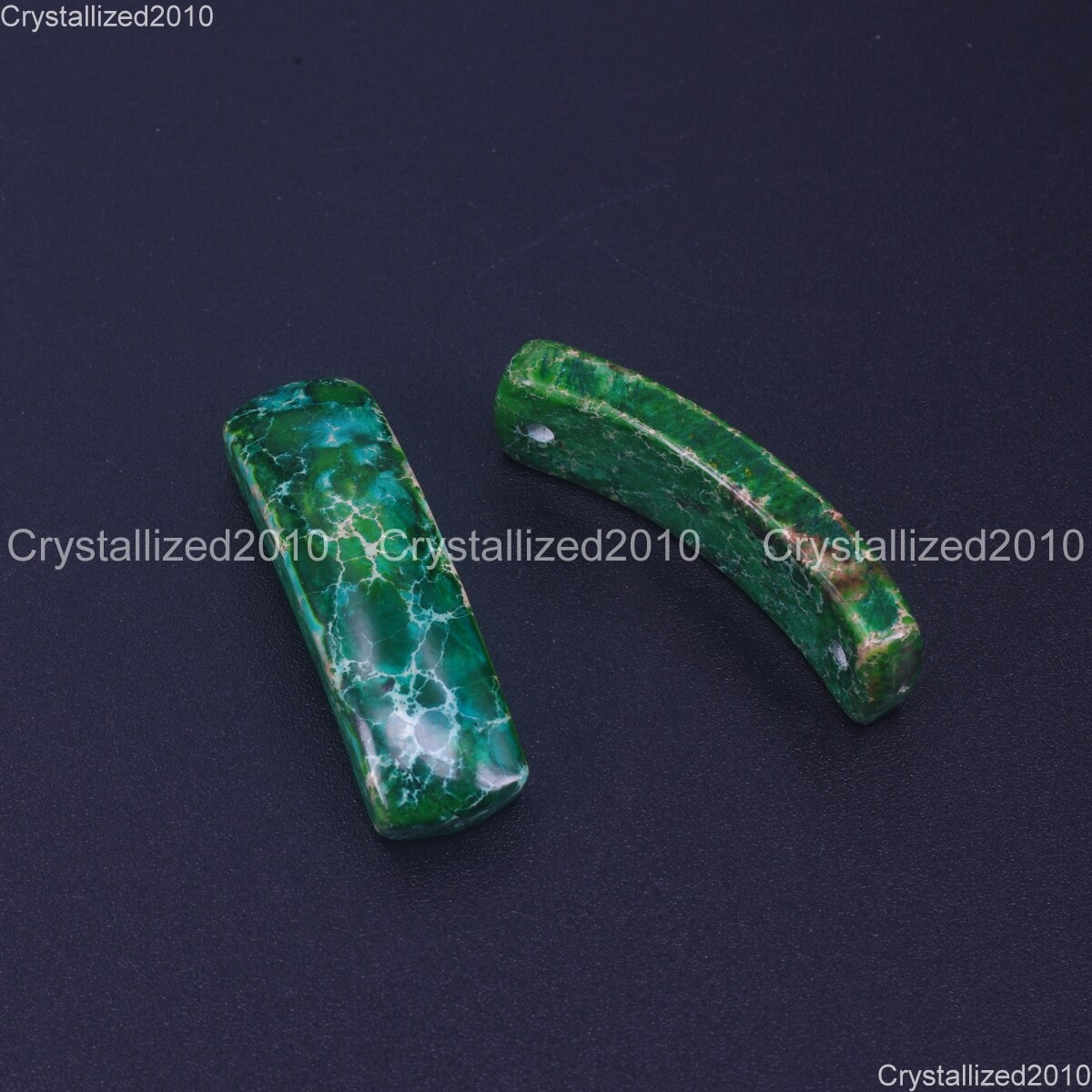 Natural Sea Sediment Jasper Gemstone Side Way Bar Bracelet Connector Charm Beads