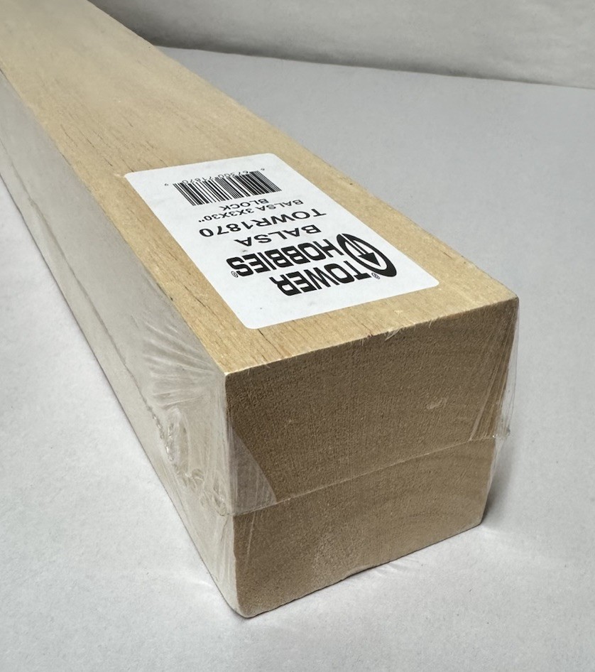 Balsa Block 3 x 3 x 30in (1) Tower Hobbies TOWR1870