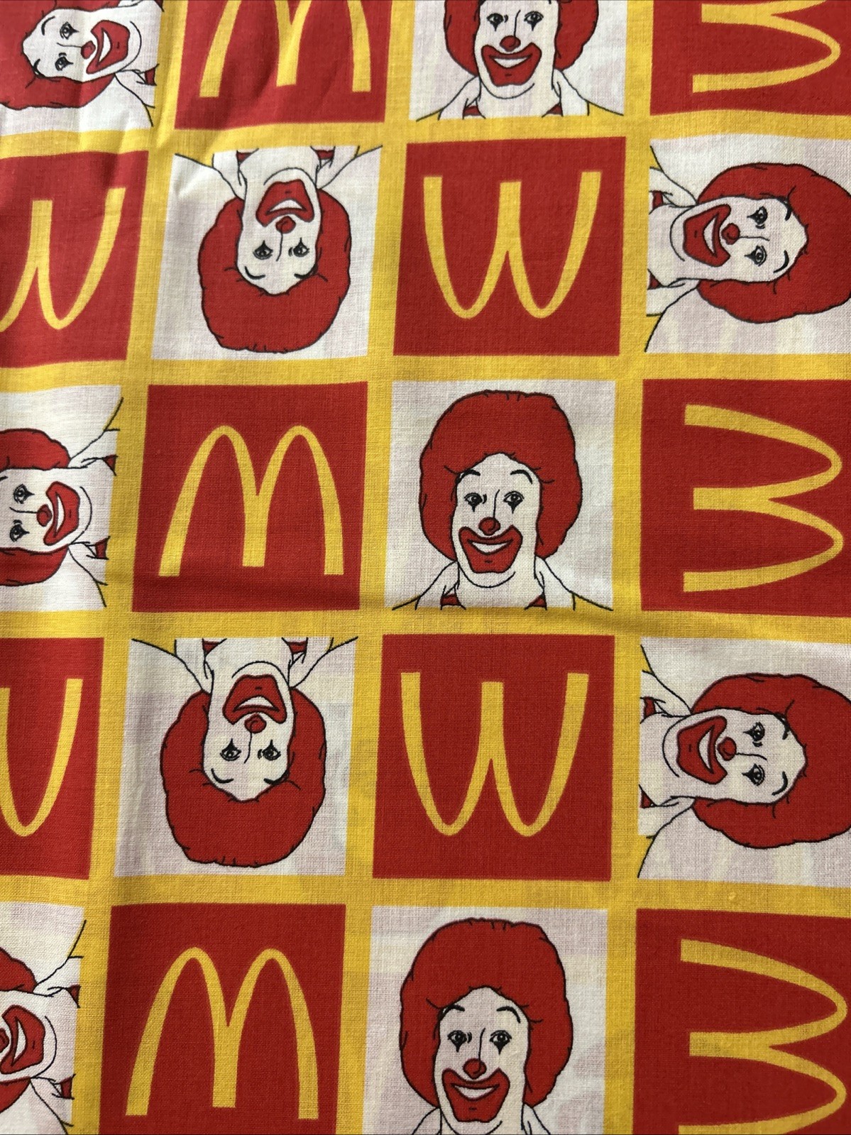 Ronald McDonald’s Rare OOP Spectrix Cotton Fabric 1/2 Yard (18 By 44”) New