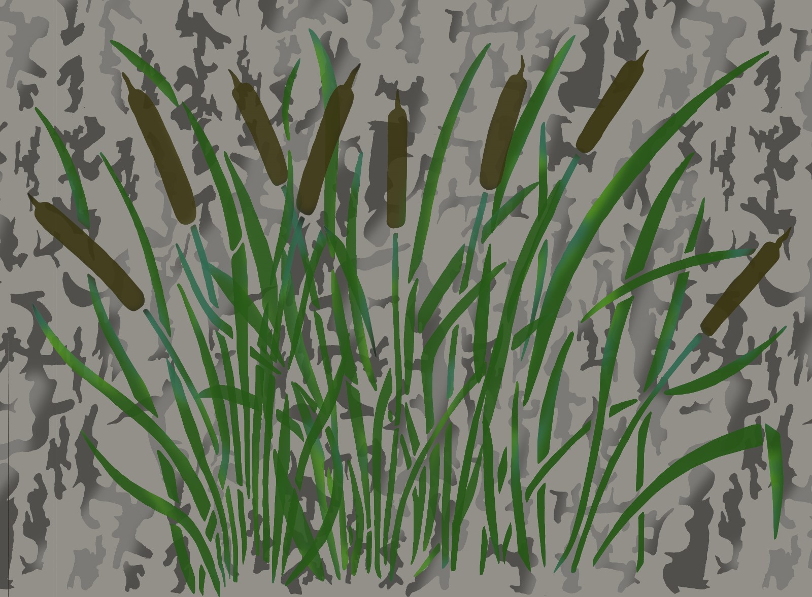 5Pack Spray Paint Camouflage Stencils Camo Jon Duck Boat CATTAIL BARK FERN