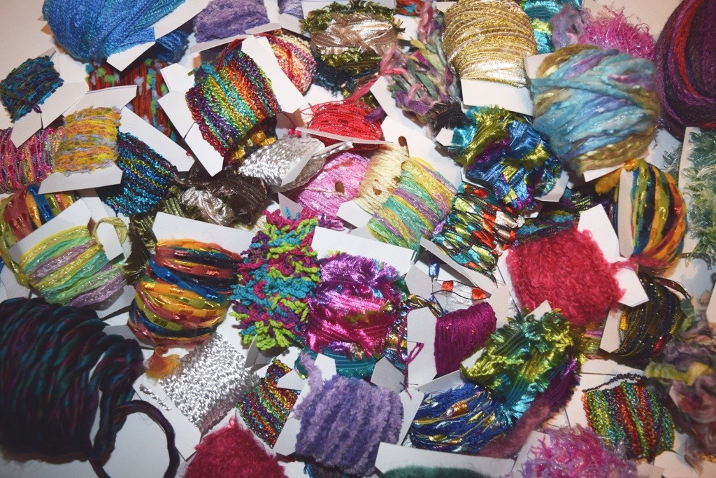 Fiber for Embellishments 200 Yards 20 Colors Novelty Yarn Grab Bag for Scrapbook