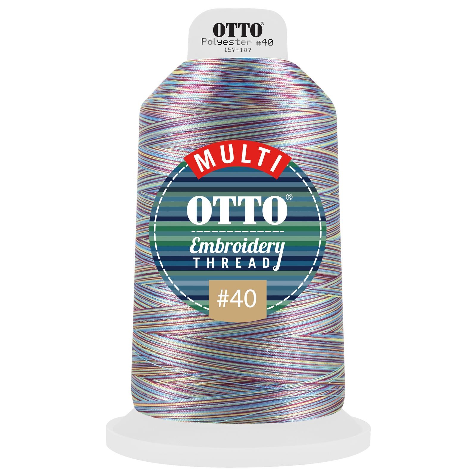10 Pack Of OTTO Embroidery Multicolor Thread #40 5,500 yd. King Cone – 157-107
